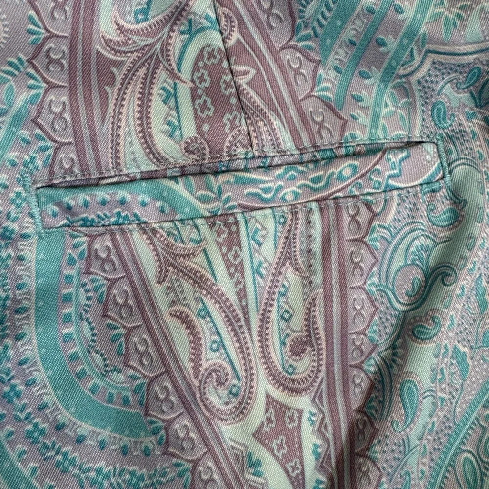 Tail Activewear Golf Skort Size 4 Purple Teal Paisley Athletic Skirt Zipper